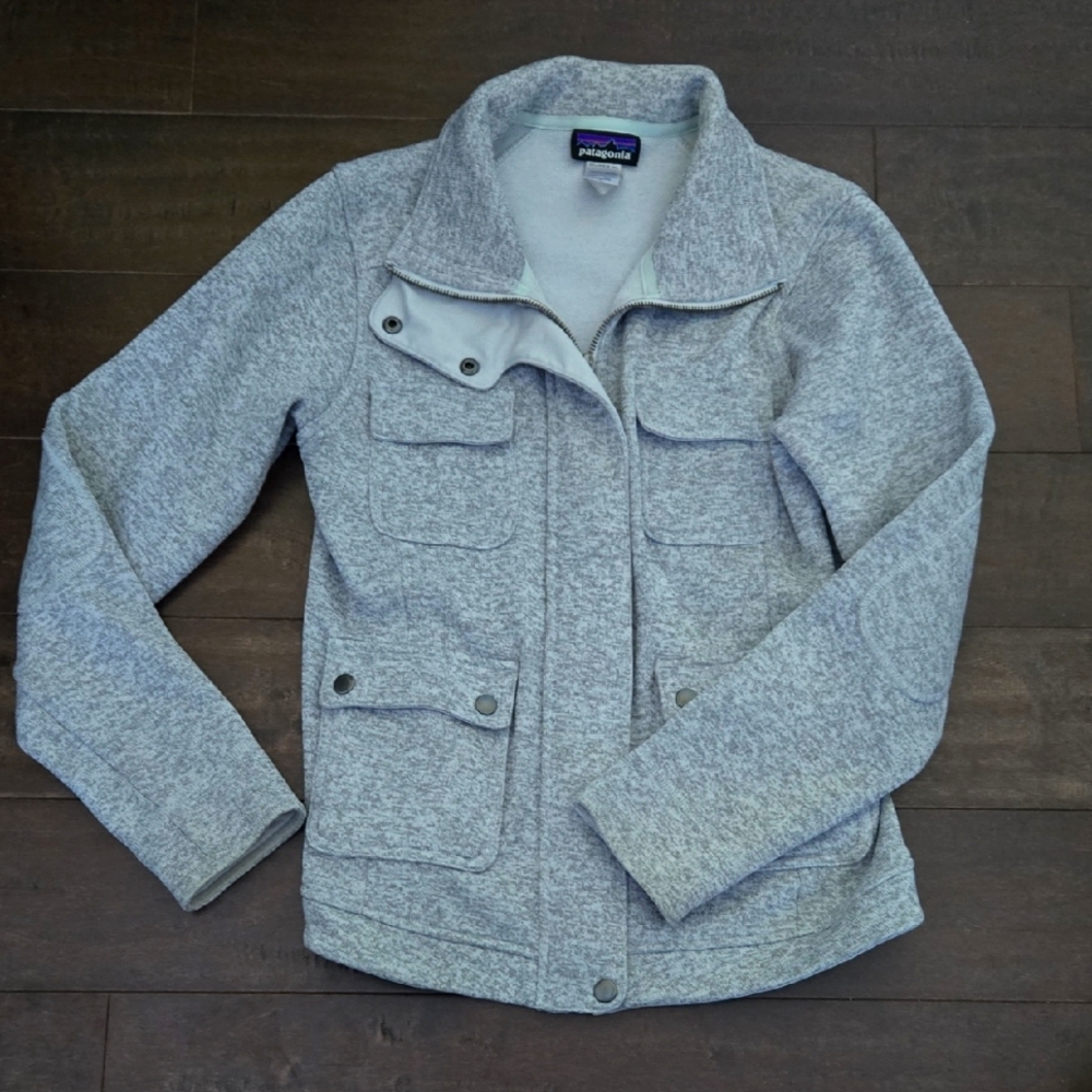 Patagonia Womens Small Light Gray Better Sweater Jacket